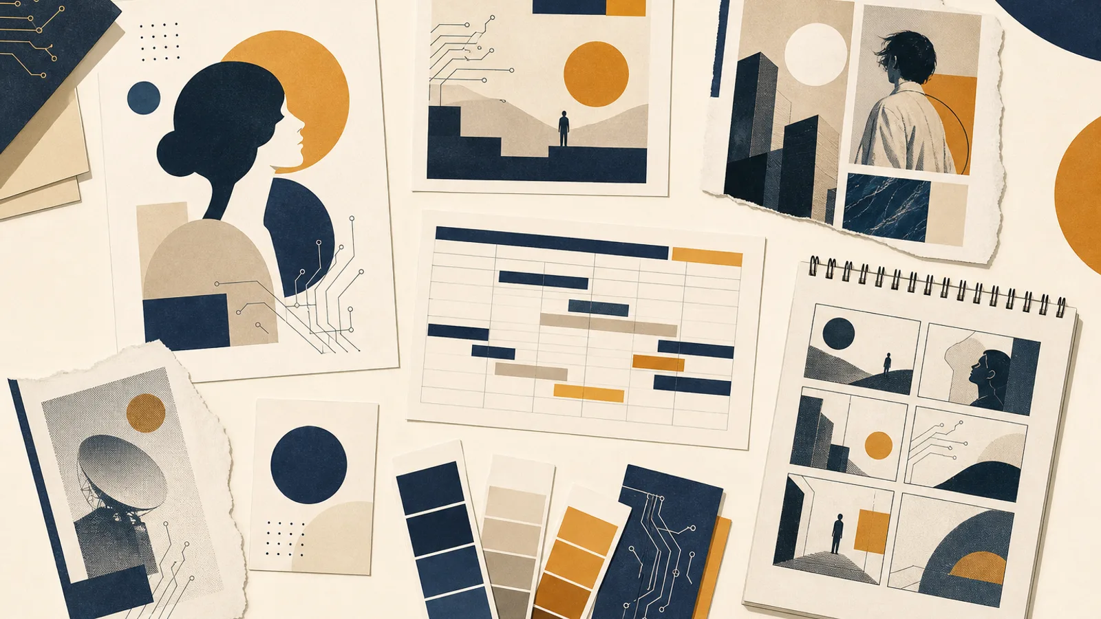 Illustration: how AI changes the work of a advertising manager