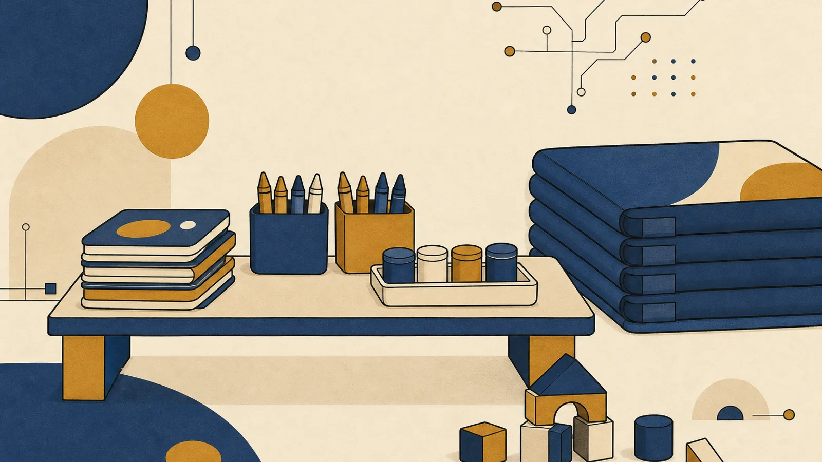 Illustration: how AI changes the work of a childcare worker