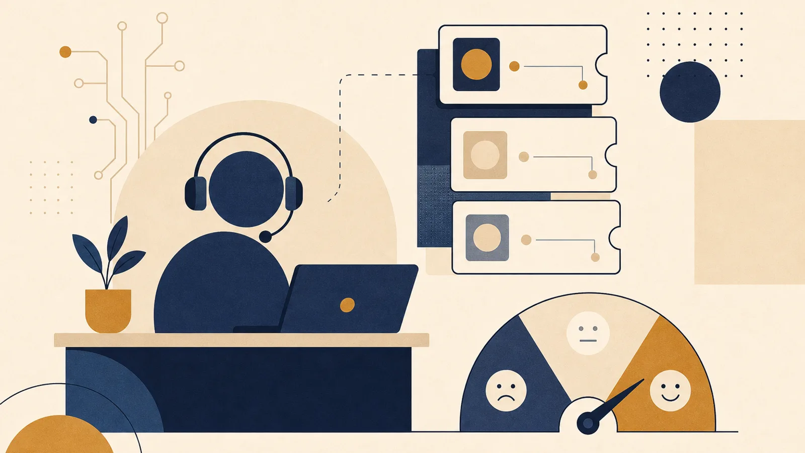 Illustration: how AI changes the work of a customer service representative