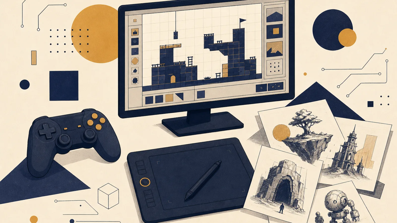 Illustration: how AI changes the work of a game developer