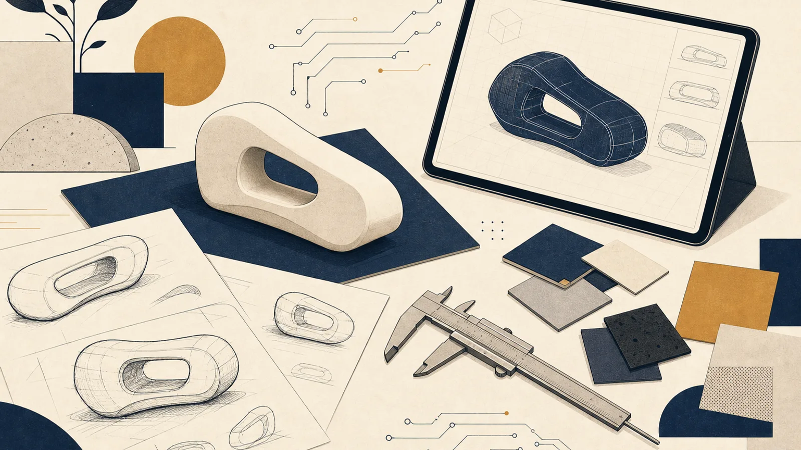 Illustration: how AI changes the work of a industrial designer