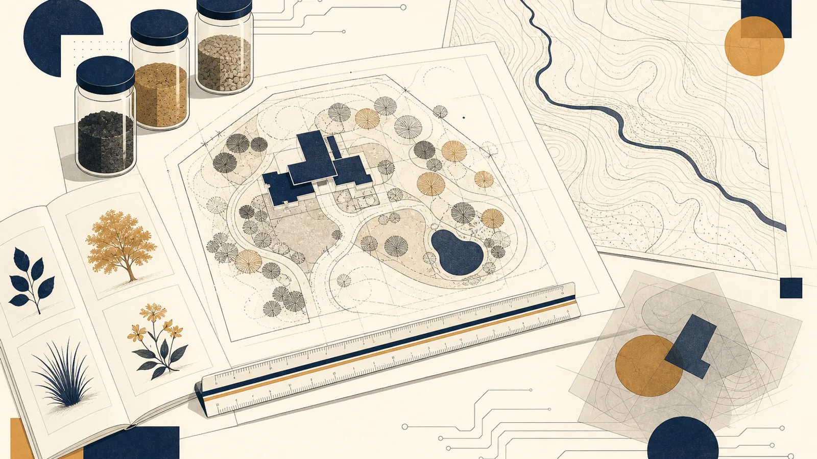 Illustration: how AI changes the work of a landscape architect