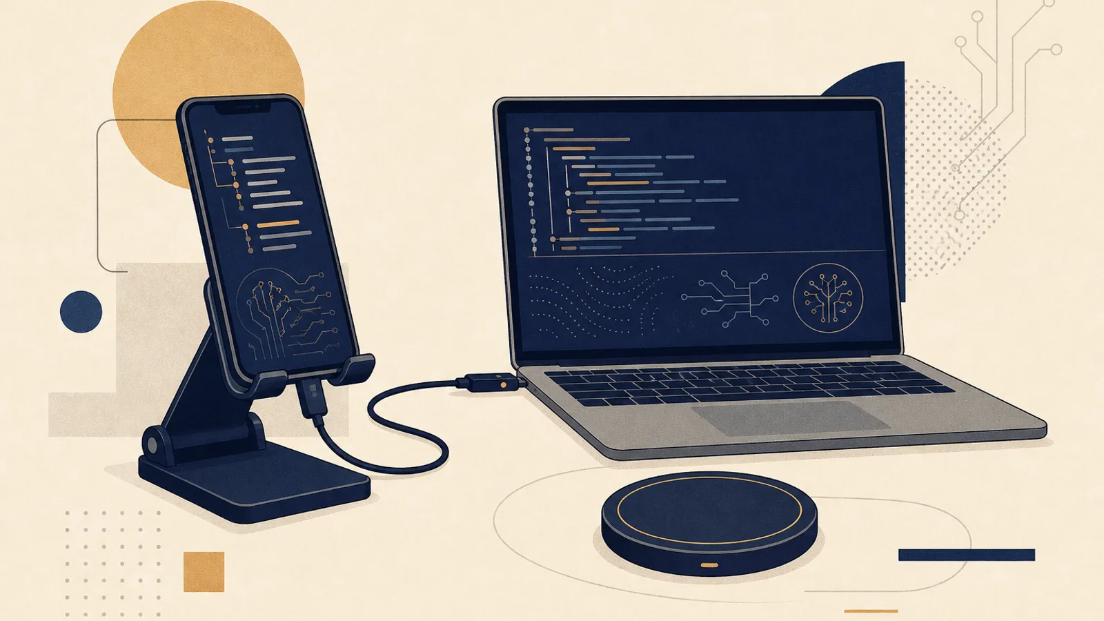 Illustration: how AI changes the work of a mobile developer