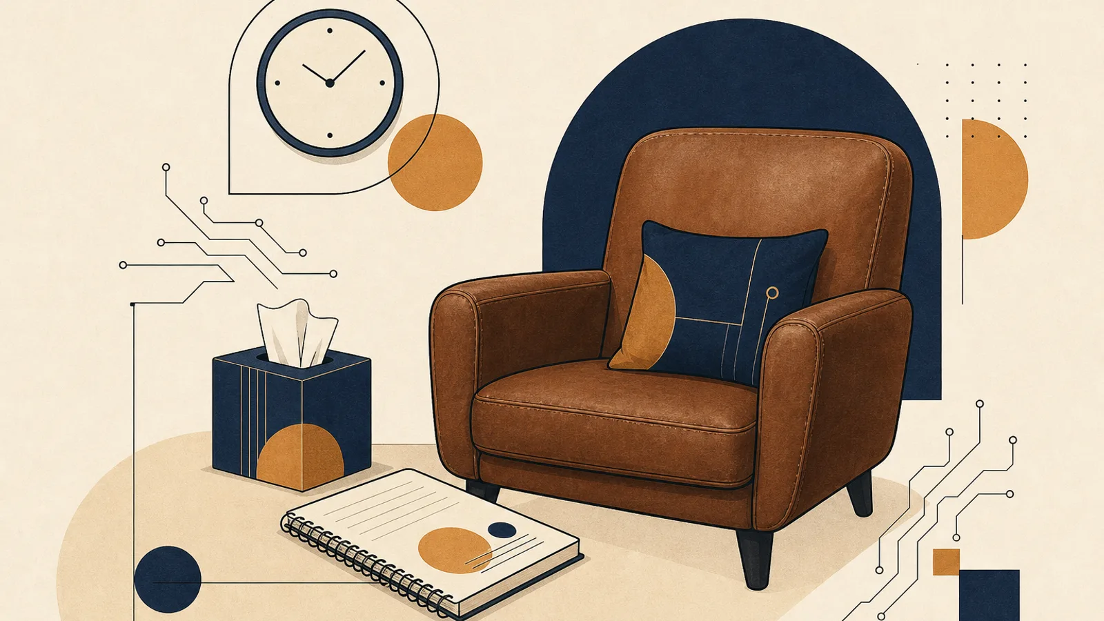Illustration: how AI changes the work of a psychotherapist