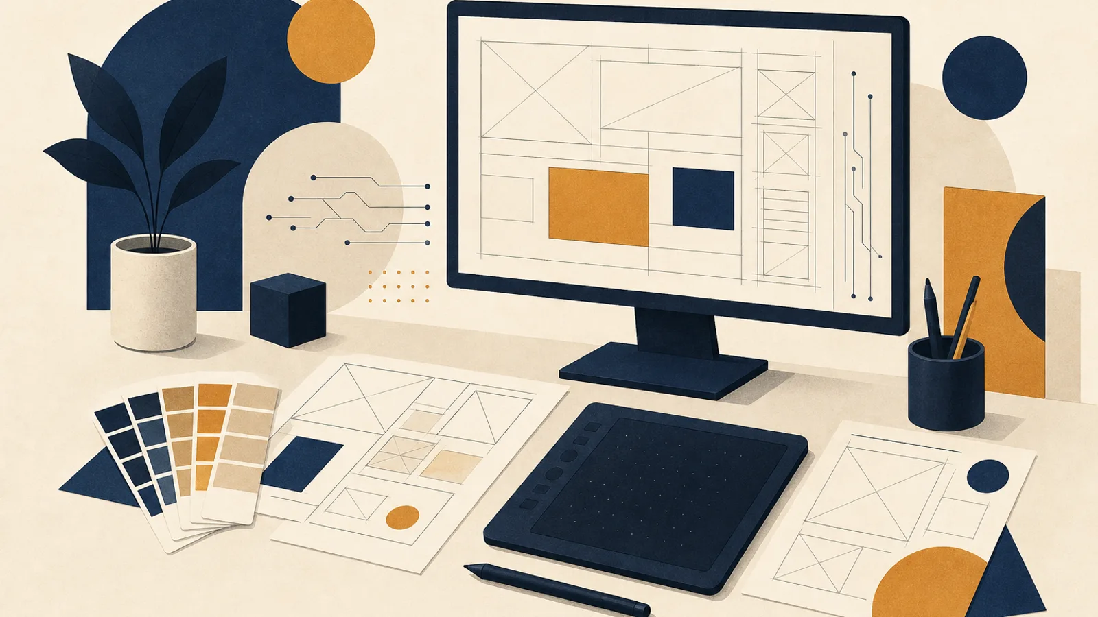 Illustration: how AI changes the work of a web designer